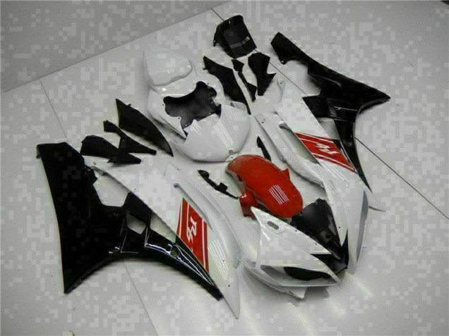 2006-2007 White Black Yamaha YZF R6 Motorbike Fairing for Sale