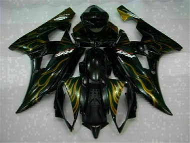 2006-2007 Black Yamaha YZF R6 Bike Fairing Kit for Sale