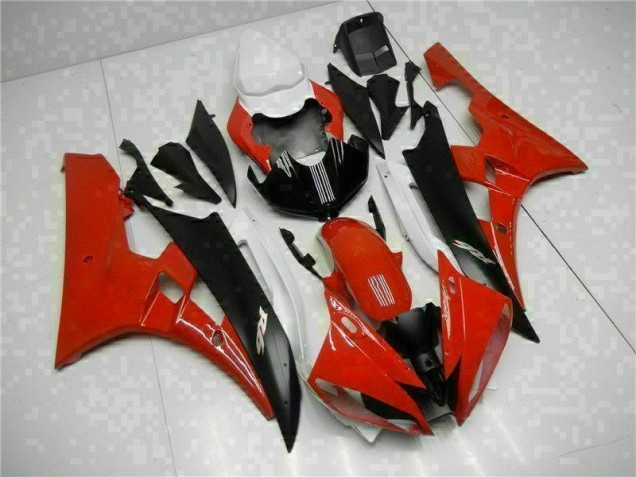 2006-2007 Red Black Yamaha YZF R6 Motorcycle Fairings Kits for Sale