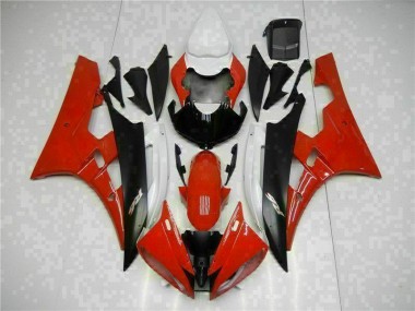 2006-2007 Red Black Yamaha YZF R6 Motorcycle Fairings Kits for Sale