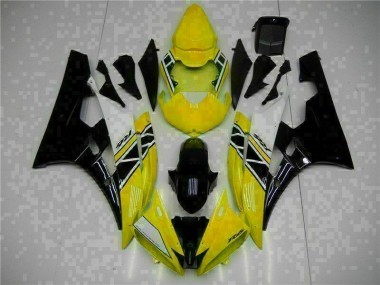 2006-2007 Yellow Black Yamaha YZF R6 Motorcycle Fairing Kit for Sale