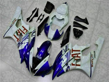 2006-2007 White Blue Yamaha YZF R6 Bike Fairings & Bodywork for Sale