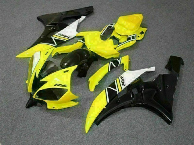 2006-2007 Yellow Yamaha YZF R6 Bike Fairing for Sale