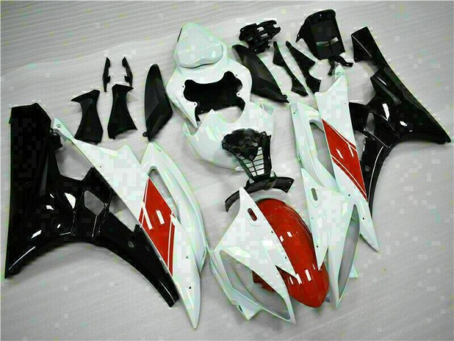 2006-2007 White Yamaha YZF R6 Replacement Motorcycle Fairings for Sale