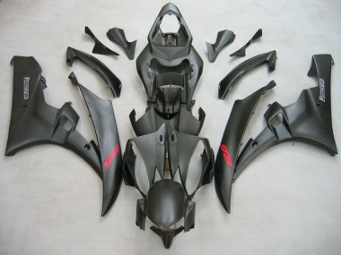 2006-2007 Matte Black Yamaha YZF R6 Motorcycle Fairing Kits & Bodywork for Sale