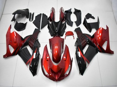 2006-2011 Red Black Kawasaki ZX14R ZZR1400 Motorcycle Fairing Kits for Sale