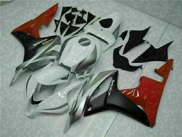 2007-2008 White Black Red Honda CBR600RR Bike Fairings for Sale