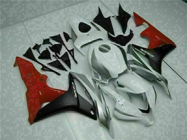 2007-2008 White Black Red Honda CBR600RR Bike Fairings for Sale