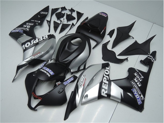 2007-2008 Silver Repsol Black Honda CBR600RR Bike Fairings for Sale