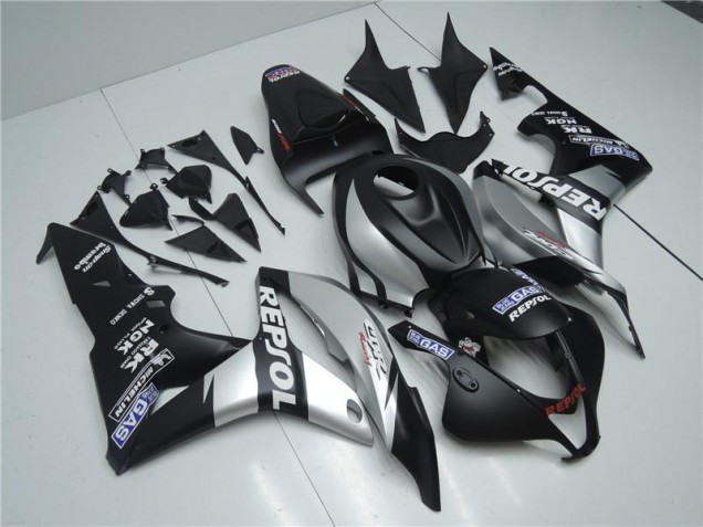 2007-2008 Silver Repsol Black Honda CBR600RR Bike Fairings for Sale