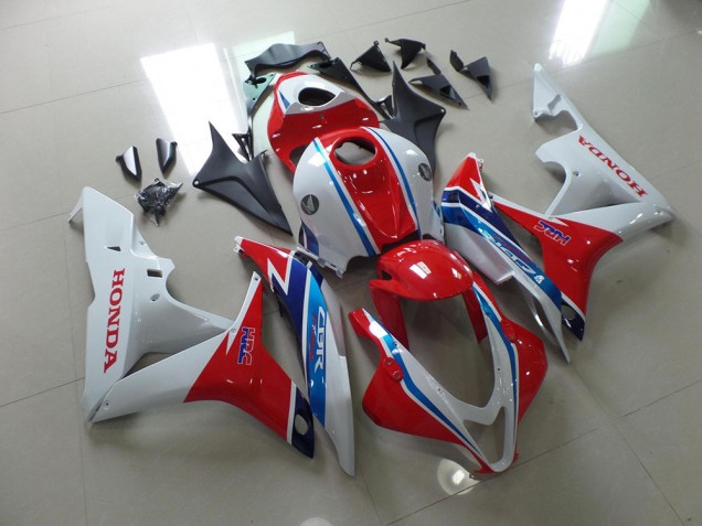 2007-2008 White Red Blue HRC Honda CBR600RR Bike Fairing Kit for Sale