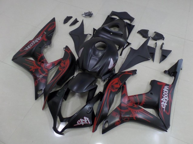 2007-2008 Black Red Honda CBR600RR Motorcycle Bodywork for Sale