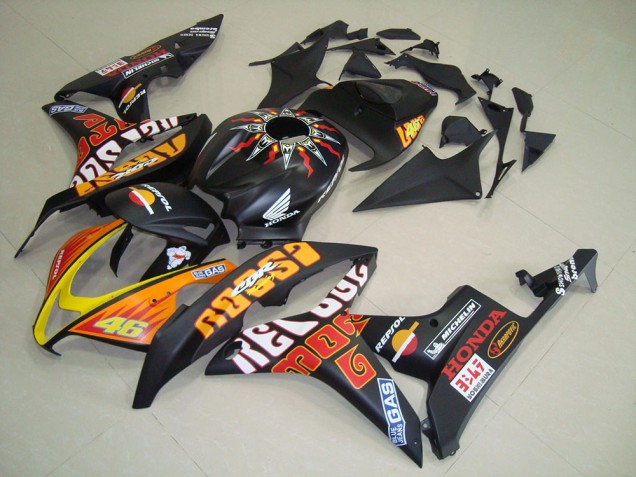 2007-2008 Matte Black Rossi Honda CBR600RR Motorcycle Fairing Kits for Sale