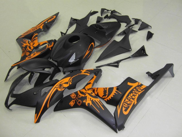 2007-2008 Matte Black Orange Sticker Honda CBR600RR Motorbike Fairing for Sale