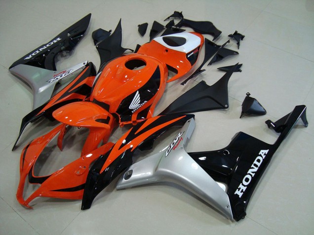 2007-2008 Orange Silver Black Honda CBR600RR Motorcyle Fairings for Sale