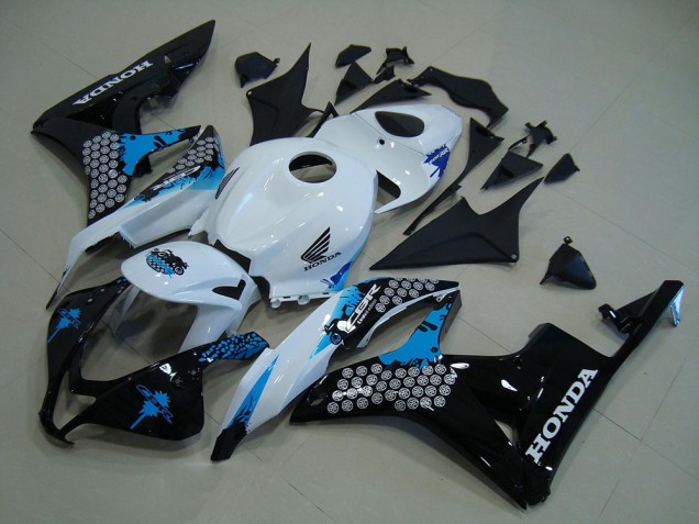 2007-2008 White Black Blue Honda CBR600RR Bike Fairing for Sale