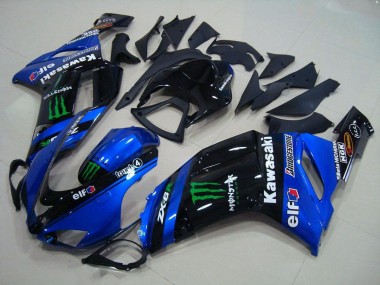 2007-2008 Blue Monster Kawasaki ZX6R Motorbike Fairings for Sale