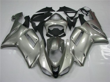 2007-2008 Grey Kawasaki ZX6R Moto Fairings for Sale