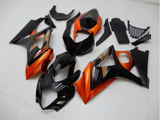 2007-2008 Orange Black Suzuki GSXR 1000 K7 Motor Fairings for Sale