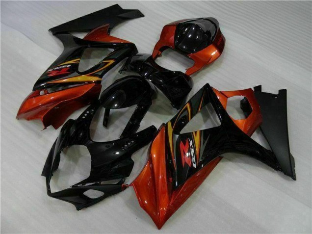 2007-2008 Black Suzuki GSXR 1000 K7 Motorcycle Fairing Kit for Sale