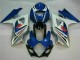 2007-2008 Blue White Suzuki GSXR 1000 K7 Bike Fairings for Sale