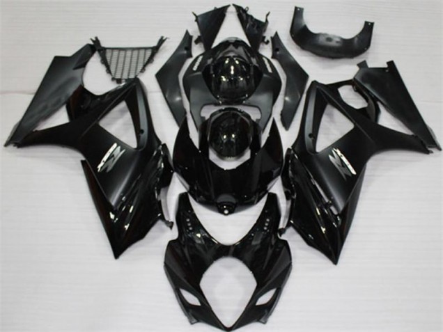 2007-2008 Black Suzuki GSXR 1000 K7 Motorcycle Replacement Fairings for Sale