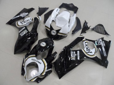 2007-2008 Black Lucky Strike Suzuki GSXR 1000 K7 Bike Fairings for Sale