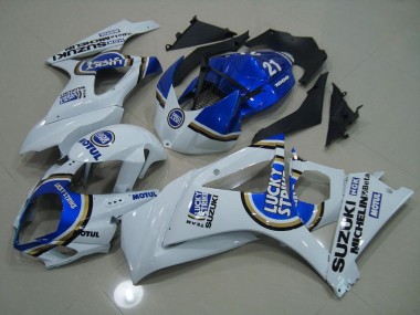 2007-2008 Blue Lucky Strike Suzuki GSXR 1000 K7 Motorbike Fairing for Sale