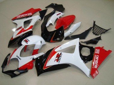 2007-2008 White Red Black Suzuki GSXR 1000 K7 Replacement Motorcycle Fairings for Sale