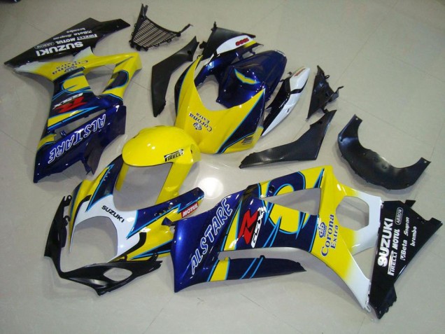 2007-2008 Yellow Corona Suzuki GSXR 1000 K7 Bike Fairing Kit for Sale