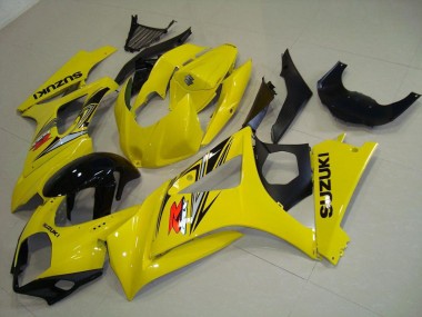 2007-2008 Yellow Suzuki GSXR 1000 K7 Motorcycle Fairings Kit for Sale