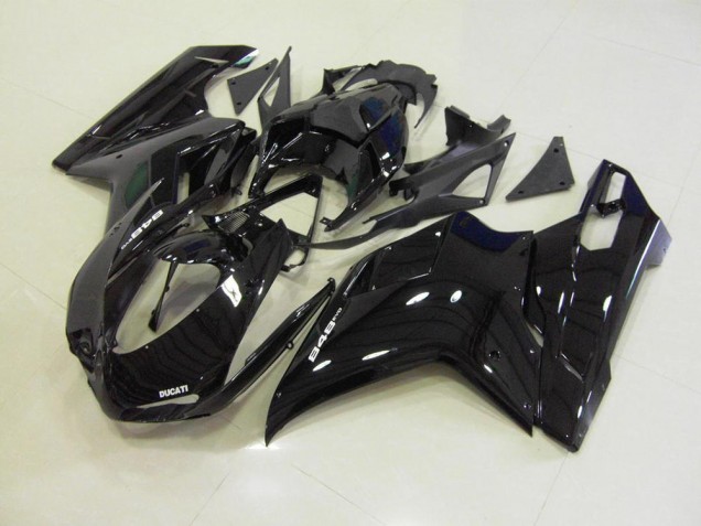 2007-2014 Glossy Black Ducati 848 1098 1198 Motorcycle Fairings for Sale