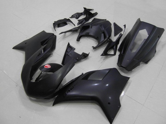 2007-2014 Matte Black Racing Verision Ducati 848 1098 1198 Bike Fairings for Sale