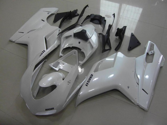 2007-2014 Pear White Black Decals Ducati 848 1098 1198 Motor Fairings for Sale