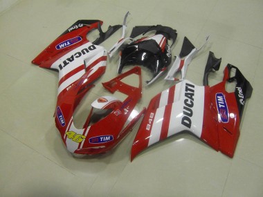 2007-2014 Red 46 Ducati 848 1098 1198 Motorcycle Fairings for Sale