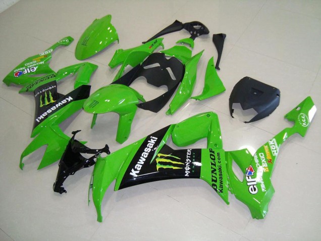 2008-2010 Green Monster Kawasaki ZX10R Motor Bike Fairings for Sale