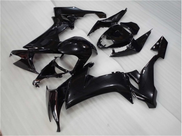 2008-2010 Glossy Black Kawasaki ZX10R Motorcycle Fairing Kit for Sale