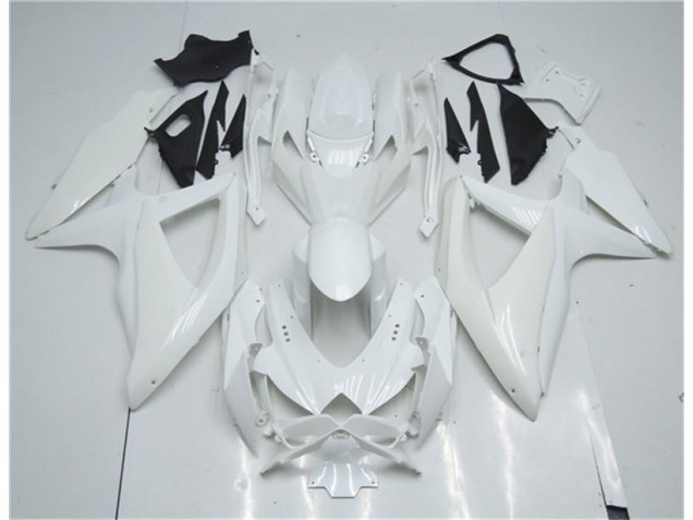 2008-2010 White Suzuki GSXR 600/750 Motorcyle Fairings for Sale