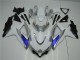 2008-2010 White Silver Blue Suzuki GSXR 600/750 Motorcycle Fairings Kit for Sale