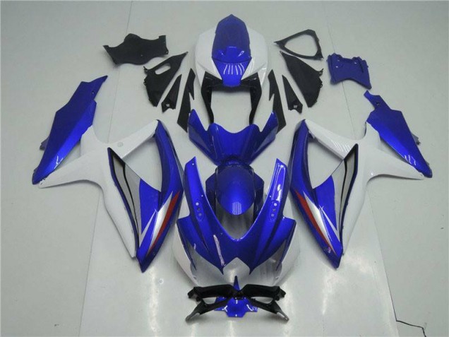 2008-2010 Blue White Suzuki GSXR 600/750 Motorcylce Fairings for Sale