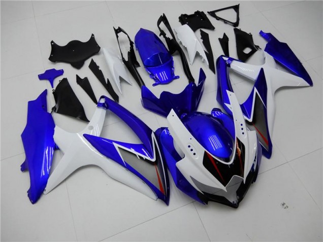 2008-2010 White Blue Suzuki GSXR 600/750 Motorbike Fairings for Sale