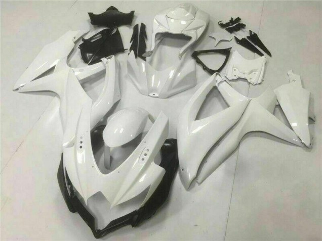 2008-2010 White Suzuki GSXR 600/750 Motorcylce Fairings for Sale