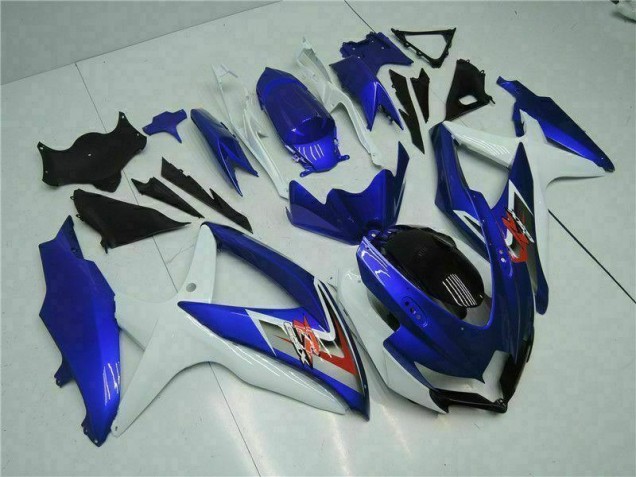 2008-2010 Blue White Suzuki GSXR 600/750 Motorcycle Fairings for Sale