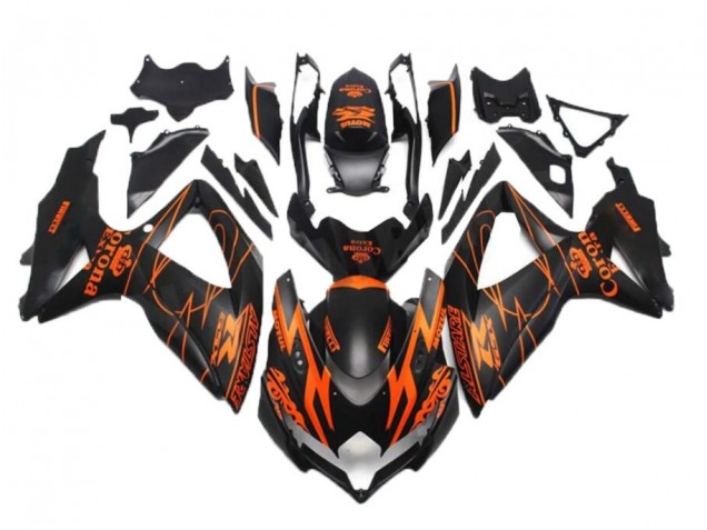 2008-2010 Black Orange Suzuki GSXR 600/750 Bike Fairings for Sale