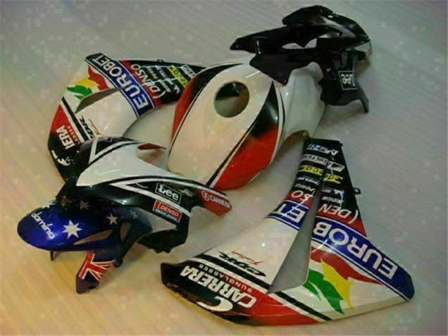 2008-2011 White Blue Honda CBR1000RR Motorcycle Fairing for Sale