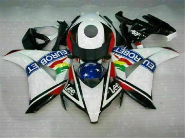 2008-2011 White Blue Red Eurobet Lee Honda CBR1000RR Motorcycle Fairing Kit for Sale