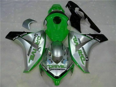 2008-2011 Green Silver Honda CBR1000RR Moto Fairings for Sale