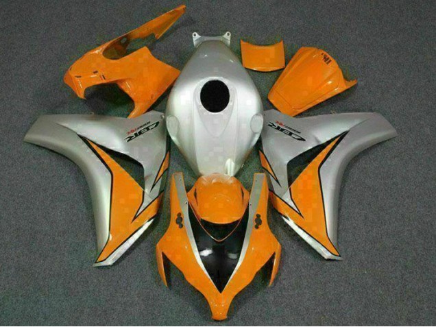 2008-2011 Orange Silver Honda CBR1000RR Motorcycle Bodywork for Sale