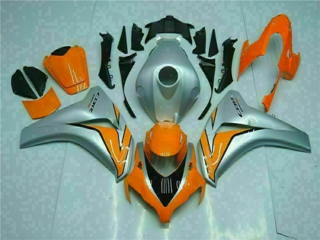 2008-2011 Orange Silver Honda CBR1000RR Motorcyle Fairings for Sale