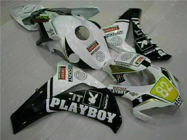 2008-2011 White Black Playboy Honda CBR1000RR Motorcylce Fairings & Bodywork for Sale